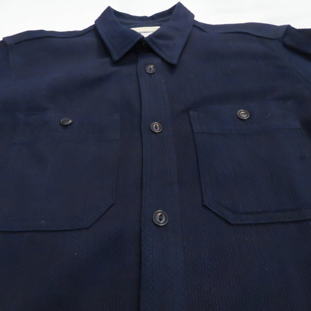 Rogue Territory Indigo Work Shirt Japanese Corded Cloth Large
